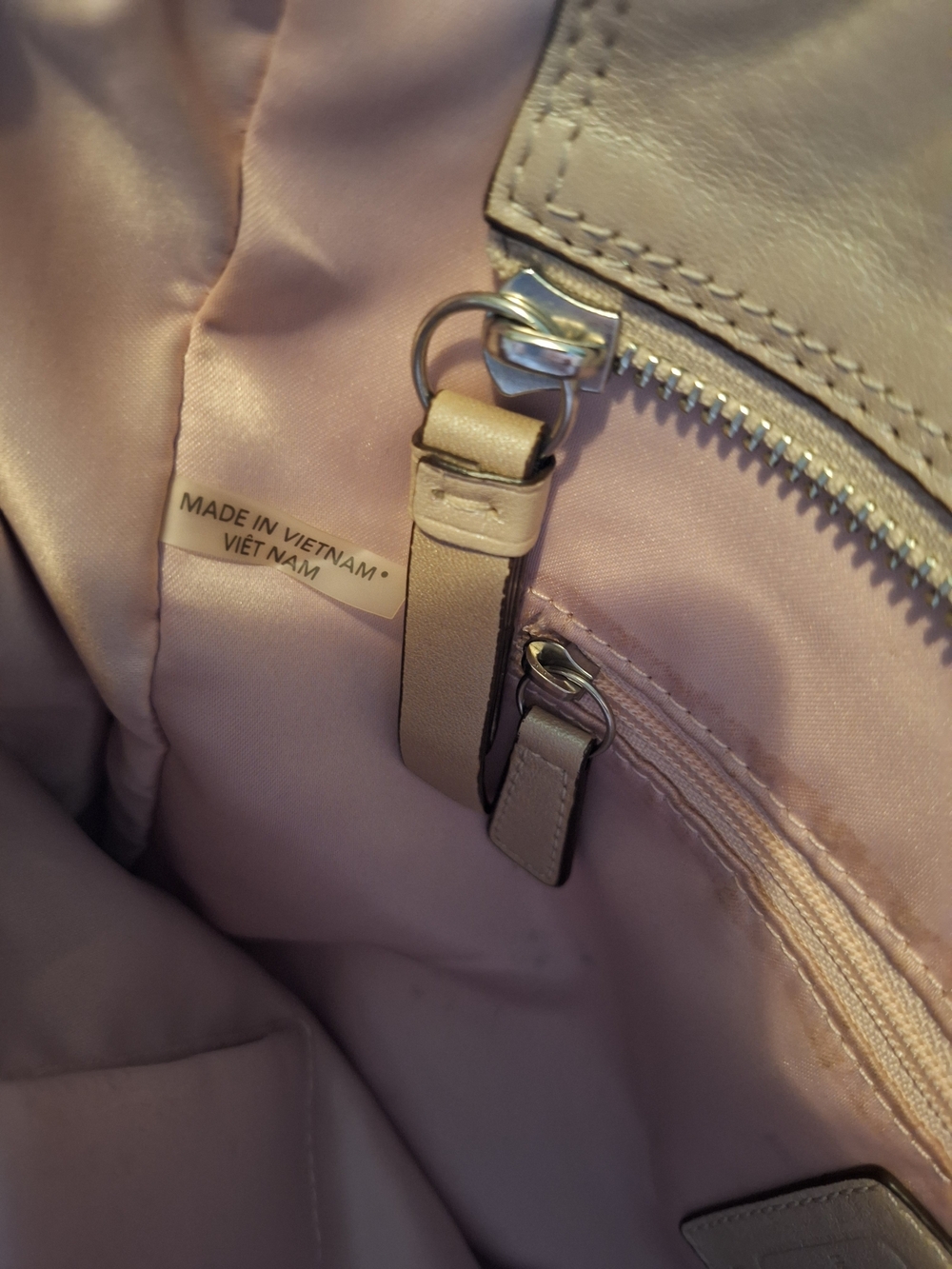 Coach Leather Tote Bag in Light Beige - Picture 9 of 12